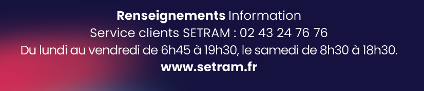 Renseignements service clients Setram 0243247676